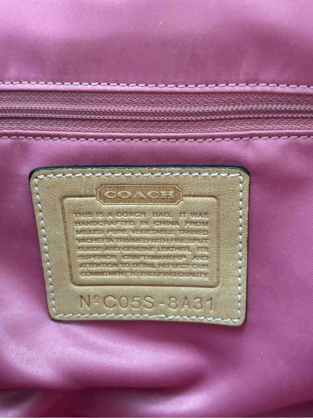 Vintage Coach Soho Flap Satchel Swarovski Crystals Vachetta british tan - Picture 6 of 9